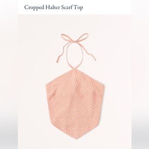Cropped halter scarf top